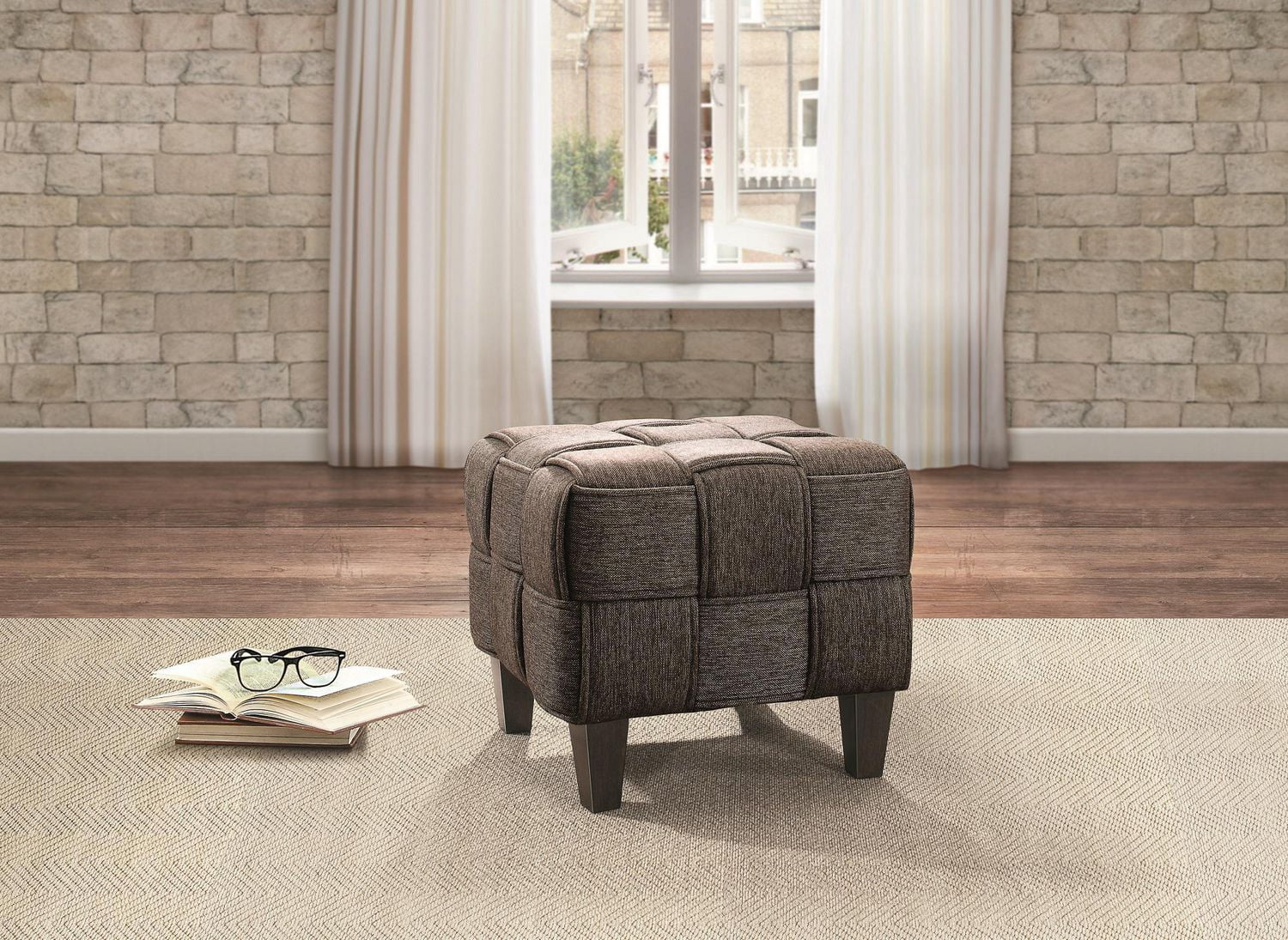 Topline Home Furnishings Fabric Woven Stool Walmart Canada