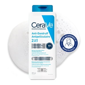 CeraVe 2-in-1 Shampooing anti-dandruff et Conditionneur, Formule Hydratante avec 1% Pyrithione Zinc, 355mL