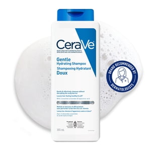 CeraVe Gentle Hydrating Shampoo, Sulfate-Free Shampoo with Ceramides and Niacinamide, 355mL