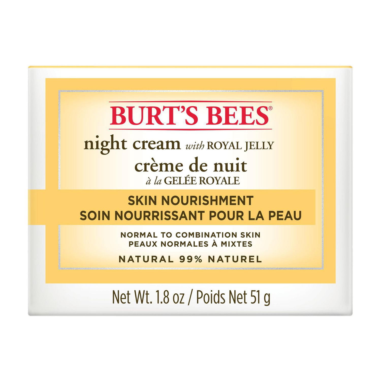 burt's bees night cream with royal jelly skin nourishment