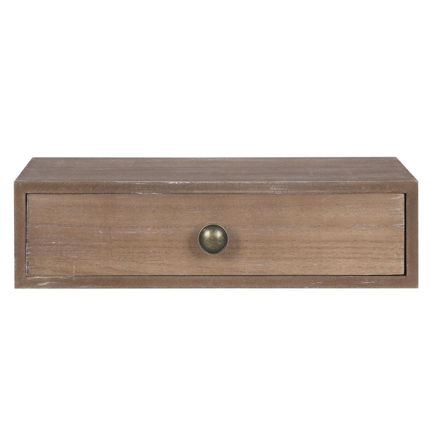 Hometrends 1 Drawer Floating Shelf Brown Walmart Canada