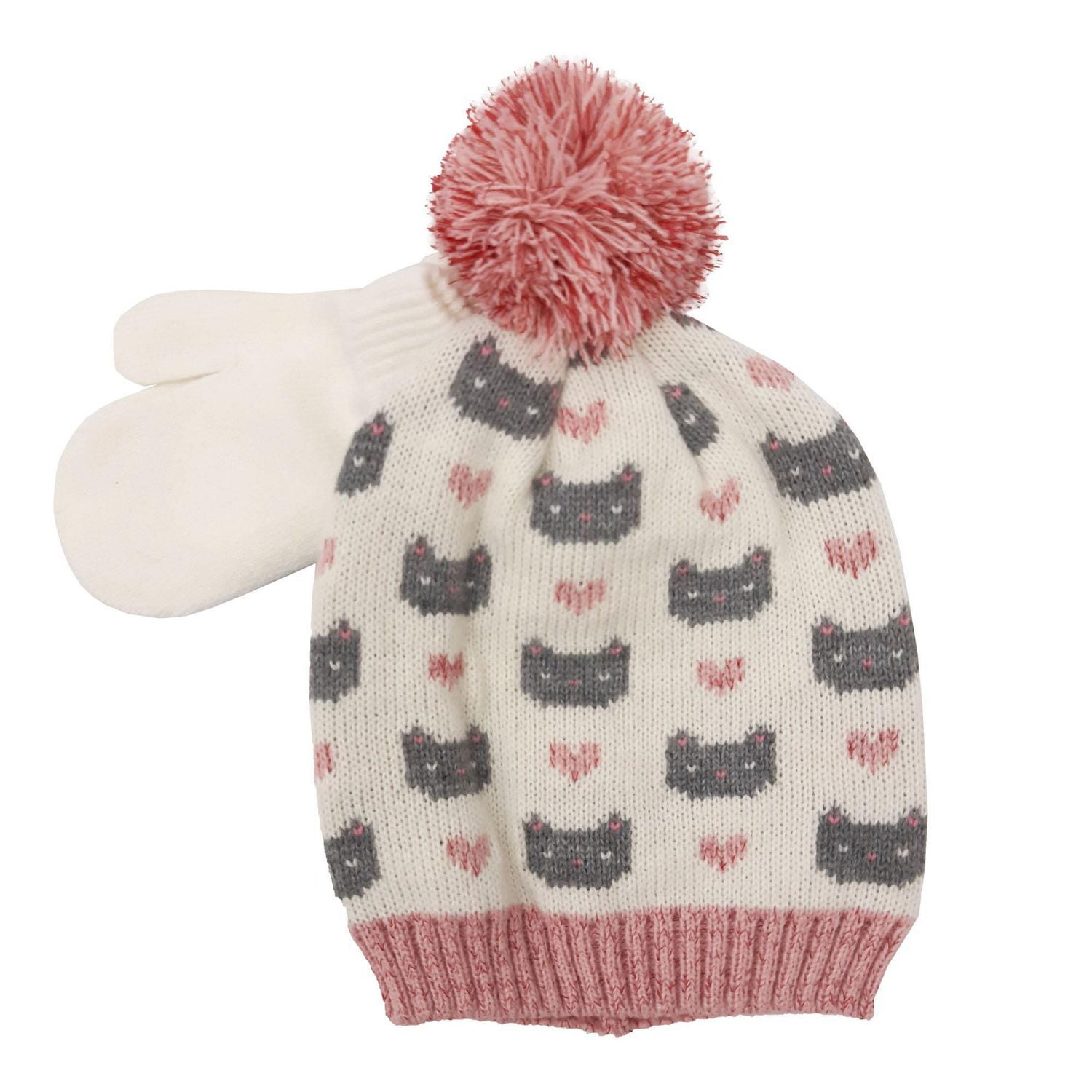Kitty jacquard hat with magic mitten Walmart Canada