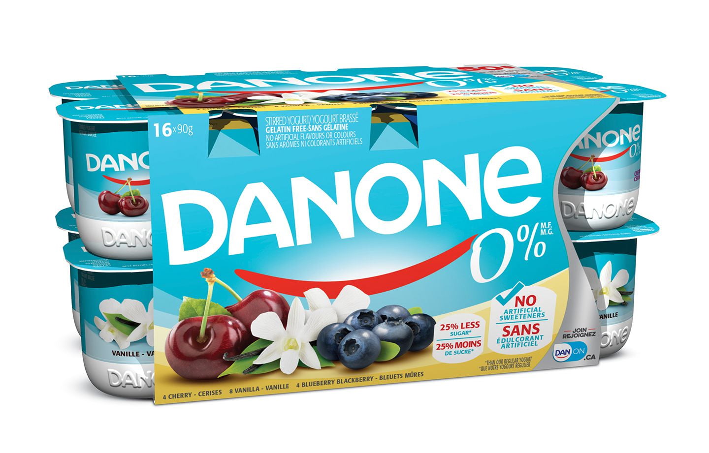 Danone 0 Vanilla/Cherry/Blueberry Stirred Yogurt Walmart Canada