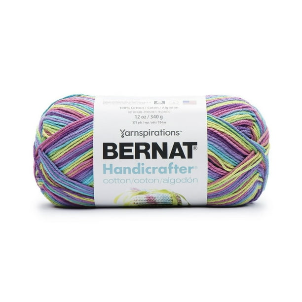 Bernat® Handicrafter® Ombre Yarn, Cotton 4 Medium, 12oz/340g, 573 Yards, Cotton 4 Medium Yarn