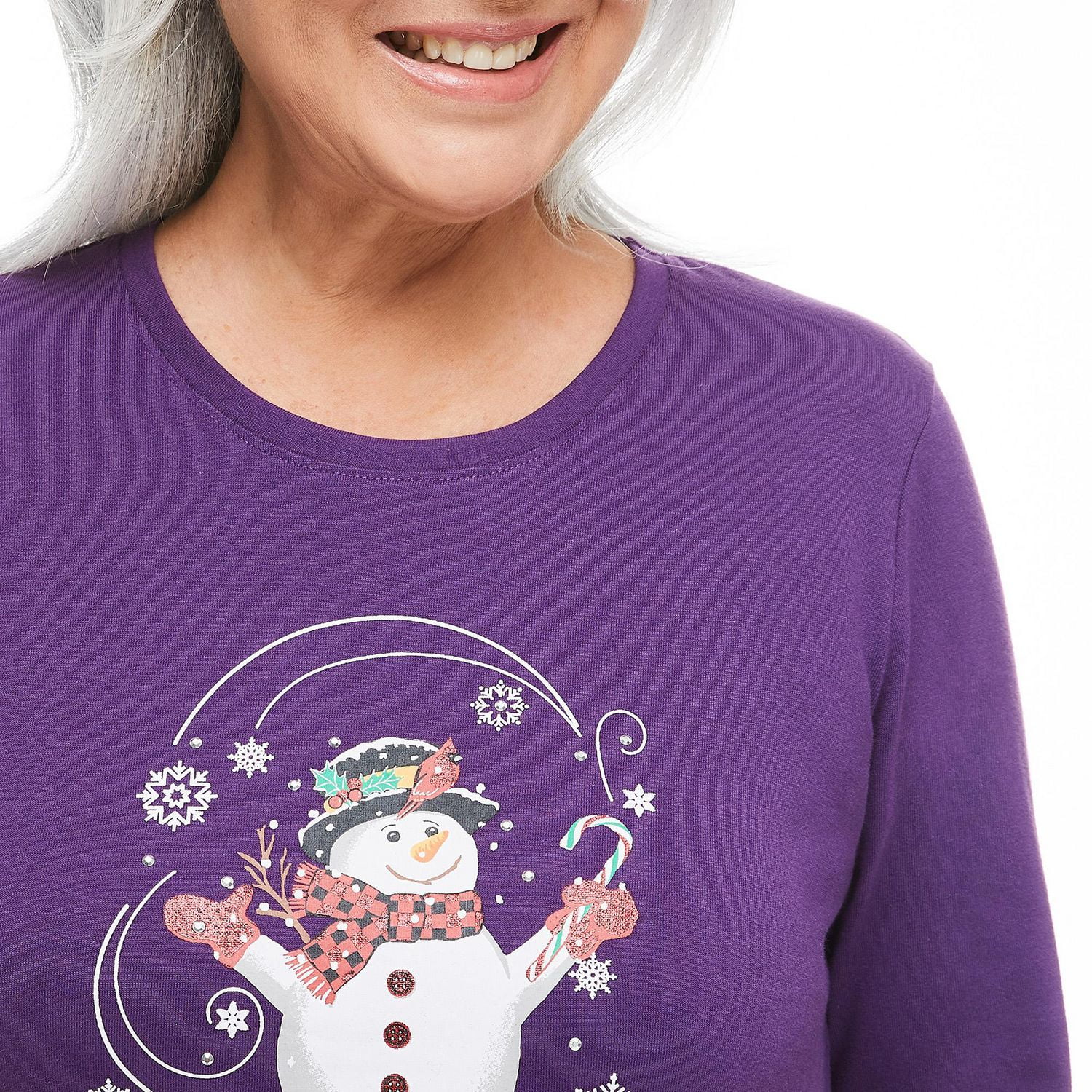 T-shirt avec imprimé graphique de Noël Penmans pour femmes