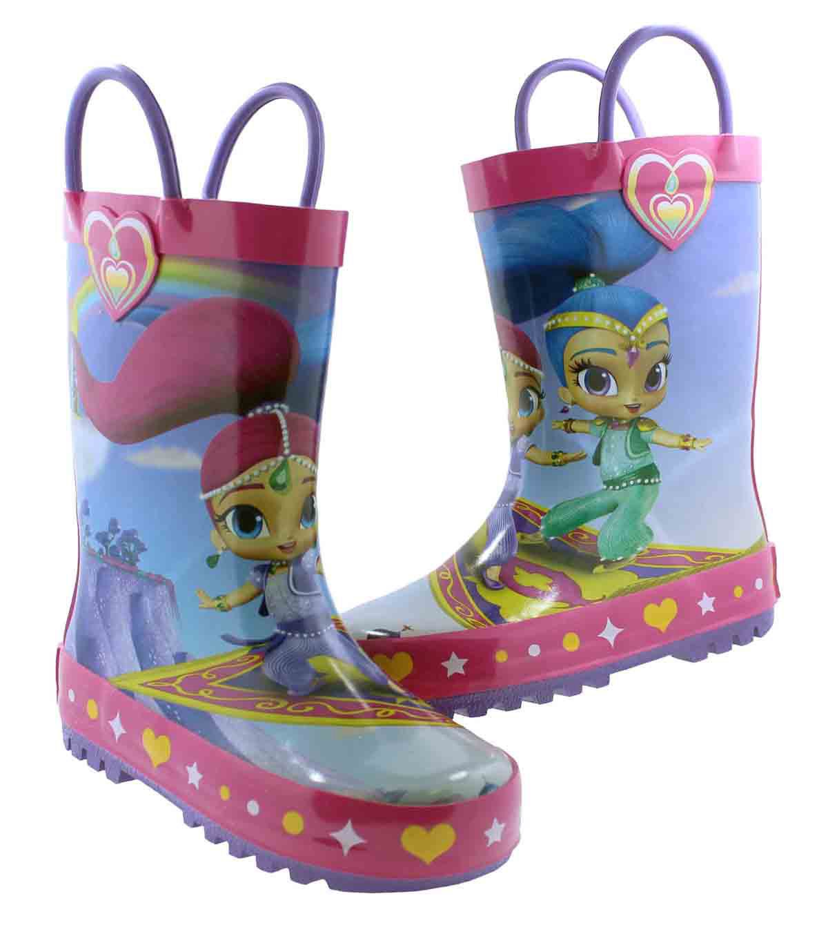 Details about   Shimmer and Shine Glitter Wellington Boots Rain Wellies Snow Boots Kids Size 