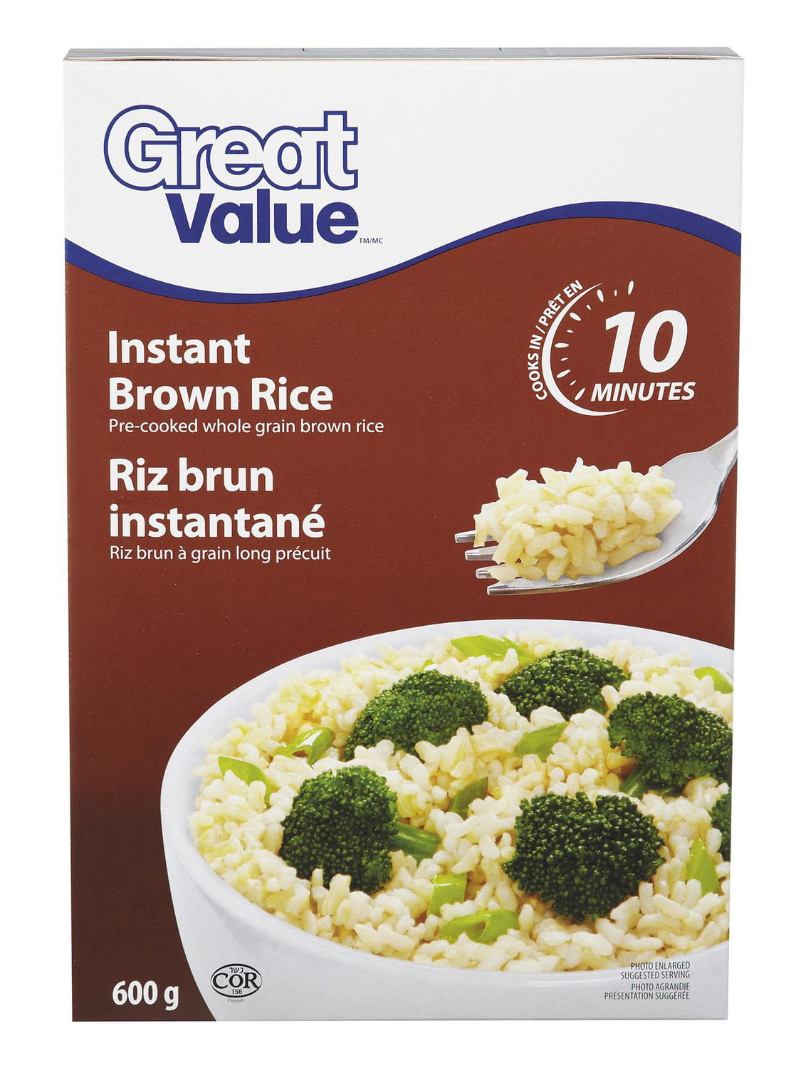 Great Value Instant Whole Grain Brown Rice Walmart Canada