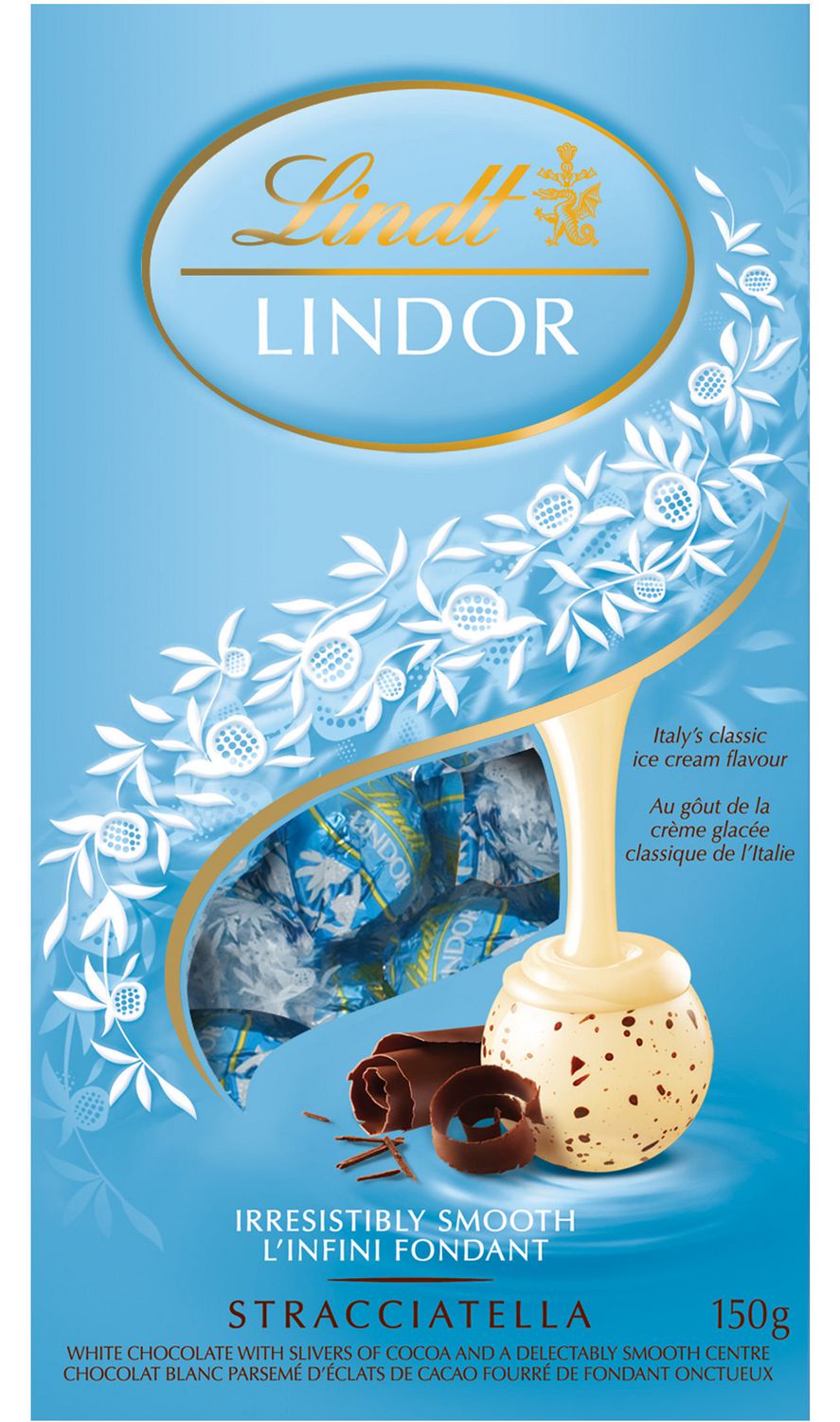 Chocolat blanc Lindor de Lindt à la stracciatella 