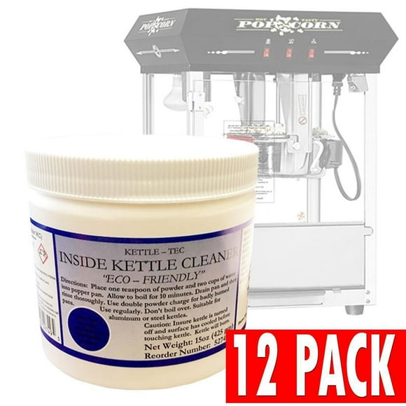 Pack of 12 Eco-Friendly Cleaner for Popcorn machine Kettle