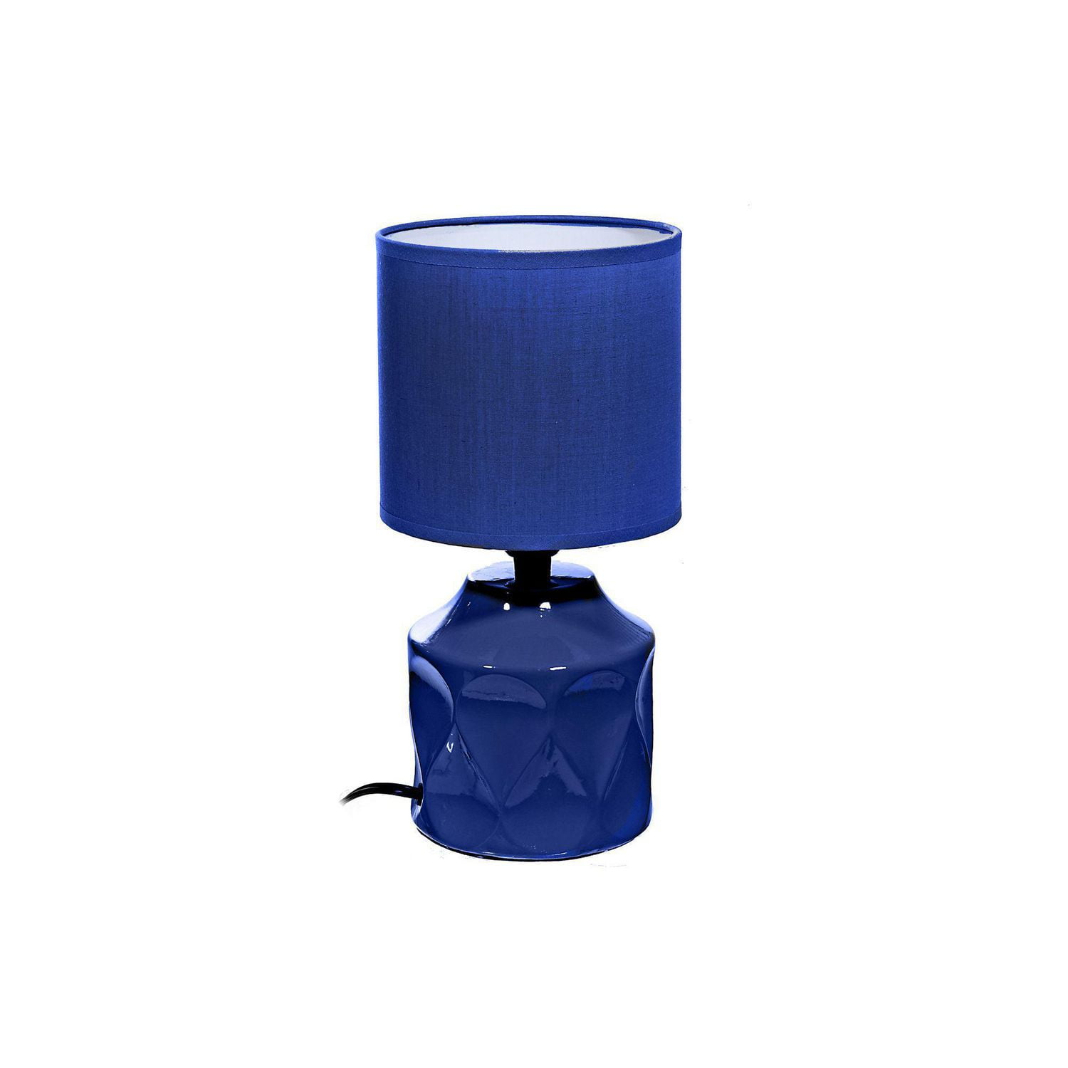 Ceramic Table Lamp With Shade (Impression) (Navy Blue) Walmart Canada
