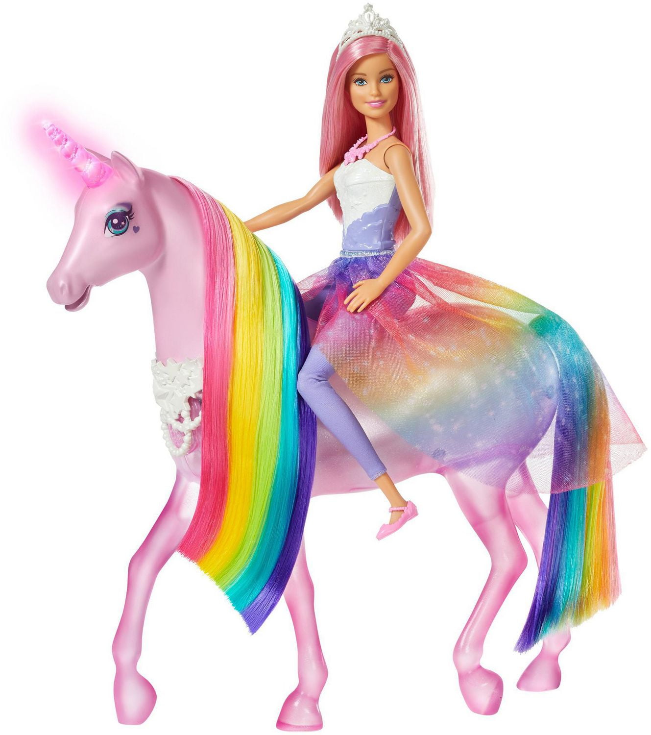 Barbie Dreamtopia Magical Lights Unicorn Walmart