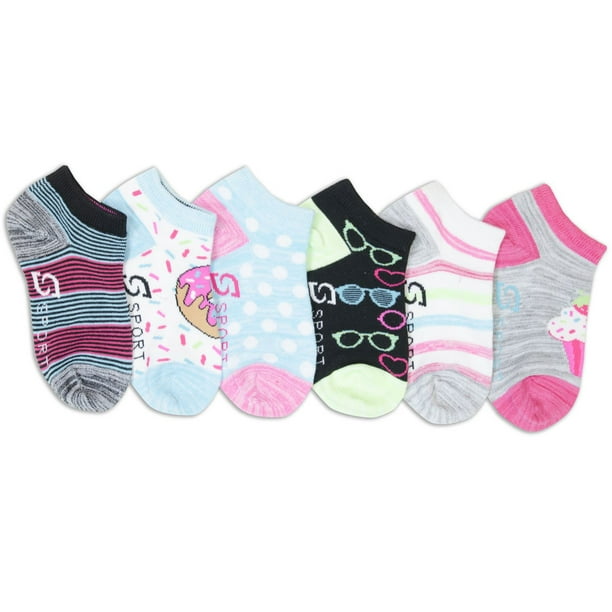 Socquettes courtes S Sport conçues par Skechers pour filles en paq. de 6