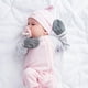 Juddlies Designs - Cottage Collection - bébé nourrisson, nouveau-né, bonnet unisexe, ensemble de mitaines à gratter, cadeau de naissance - bois flotté gris – image 4 sur 4