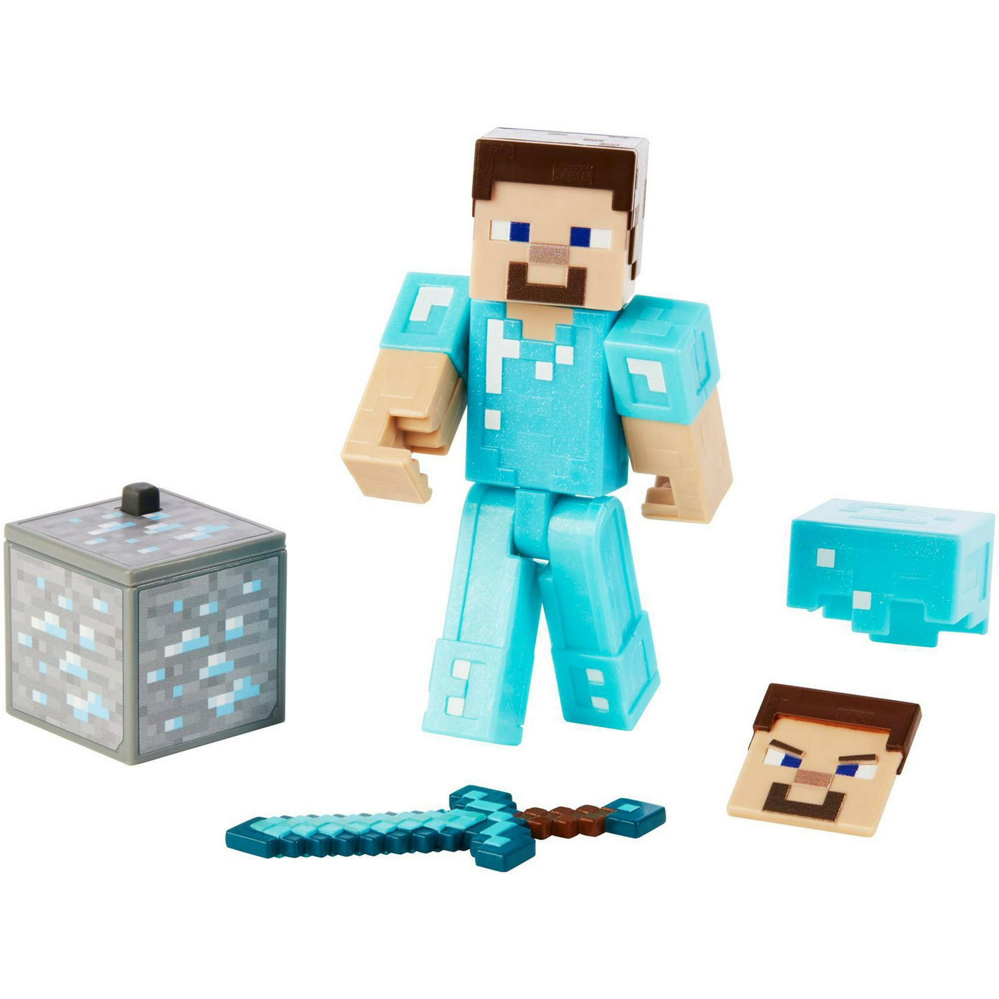 Minecraft Diamond Armor Steve Action Figure