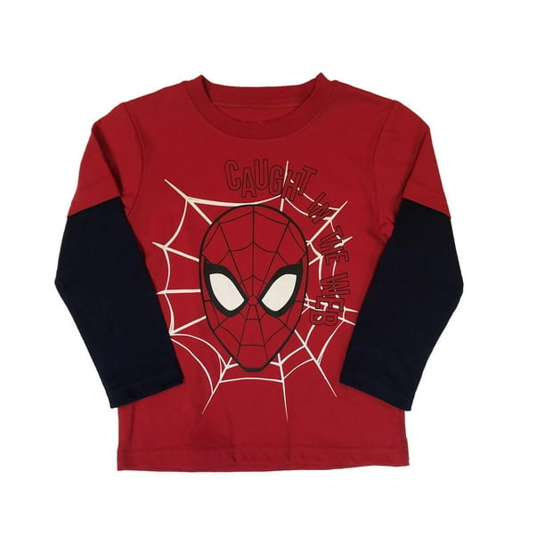 Marvel, spiderman chandail à manch longue pour garçons