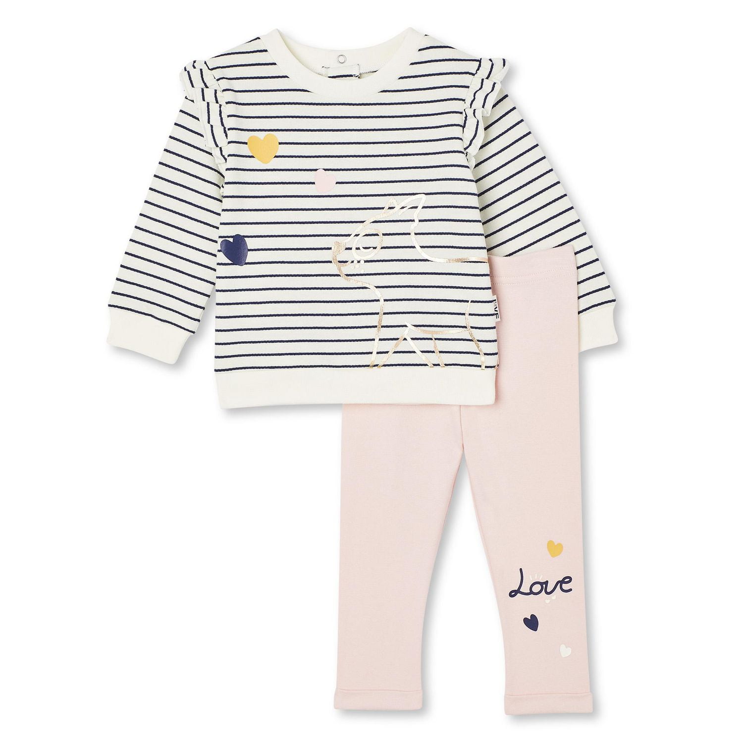 LOVE Ellen DeGeneres Baby Girls' Tee and Legging 2-Piece Set