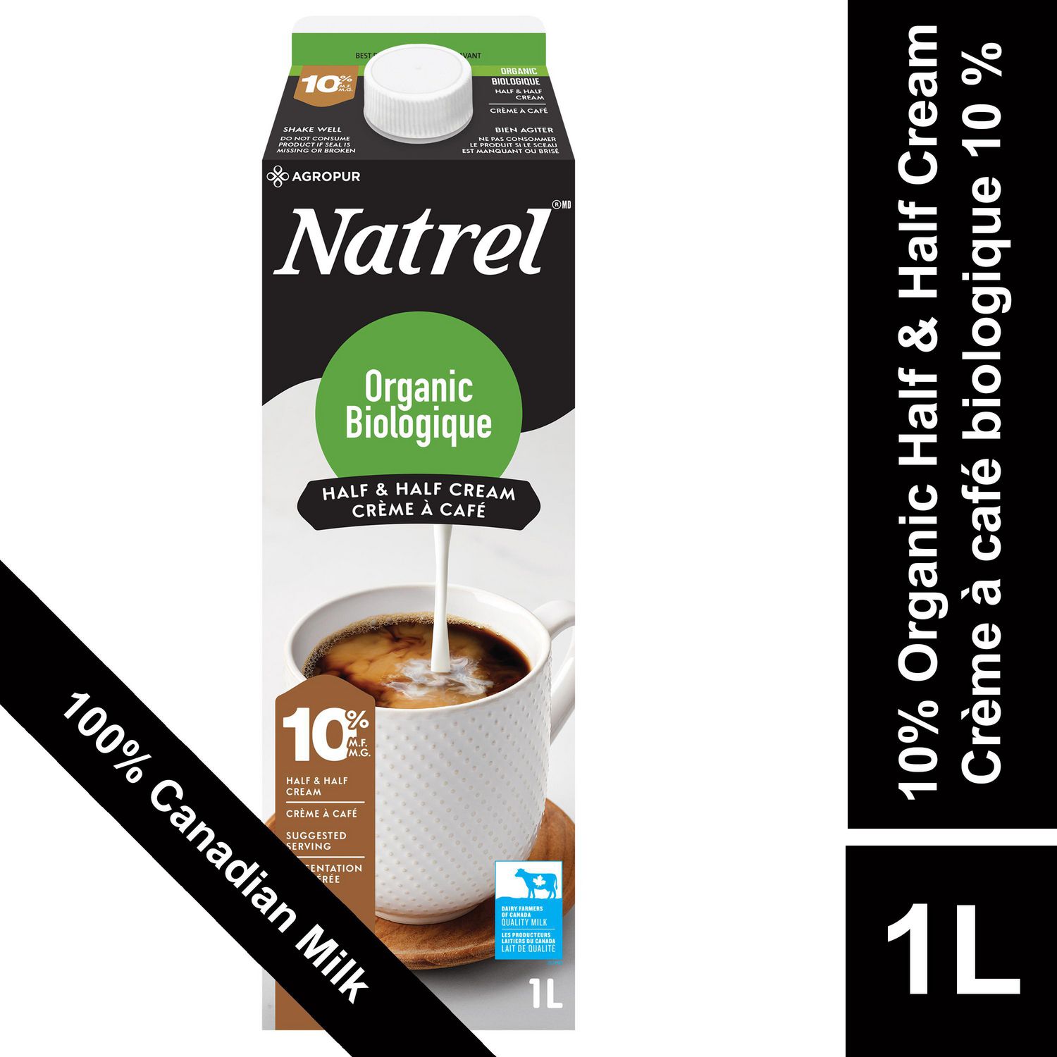 Natrel Organic 10 Half Half Cream Walmart Canada