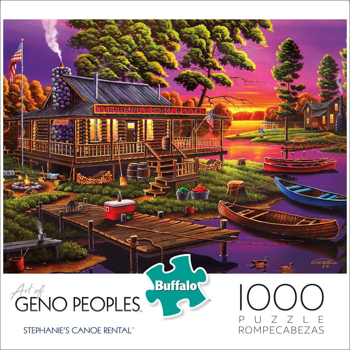 Buffalo Games - Puzzle Classic Car Wash 1000 Pezzi - Artista Geno Peoples, Dimensioni 67,9x50,2 Cm