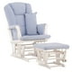 Chaise berçante coulissante avec pouf et coussin lombaireTuscany de Storkcraft, Blanc (Choisissez votre coussin) – image 1 sur 1