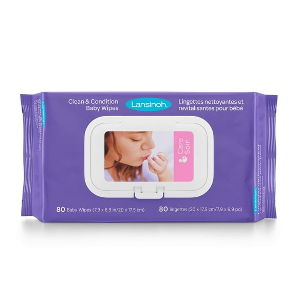 Lansinoh peau sensitve lingettes pour bébés  | Infusé avec lanoline