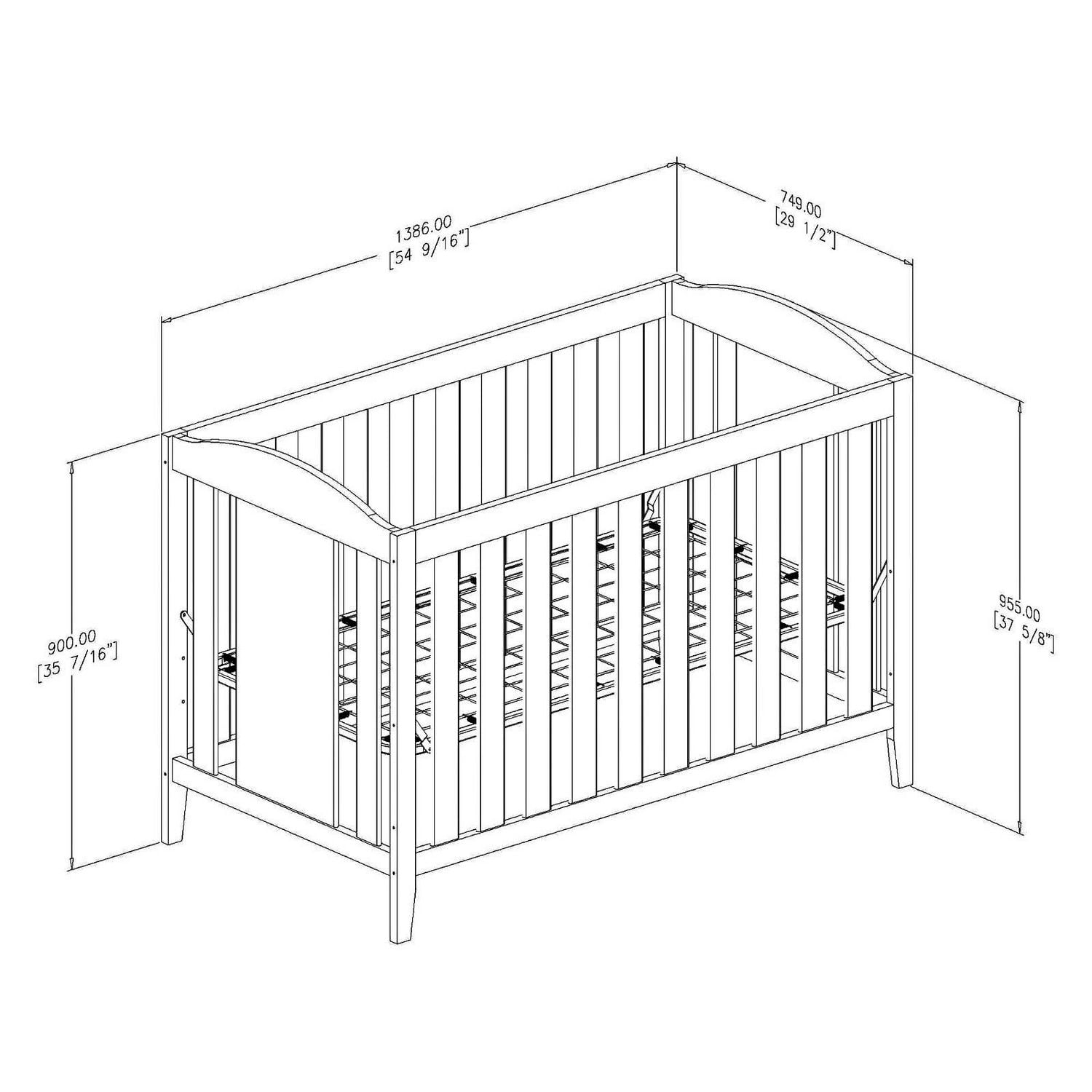 Convertible shop crib dimensions