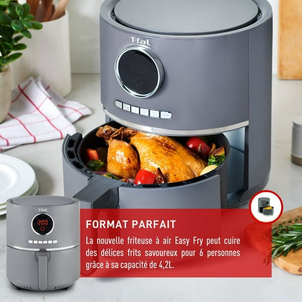 Tefal Ultra Fry Digital Air Fryer, 4.2 Liters, 8 Programs, Charcoal Grey -  EY111BEG