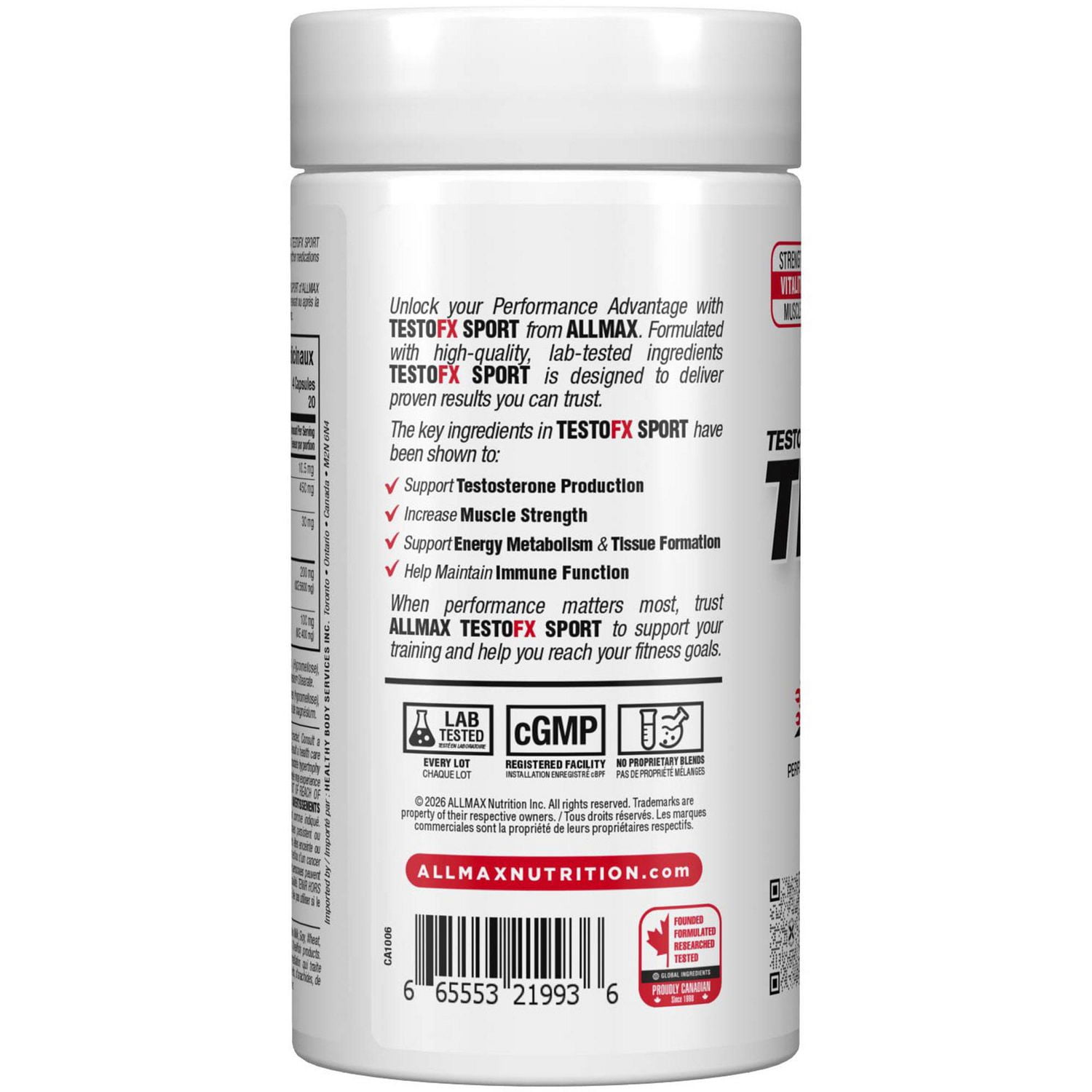 thumbnail image 2 of Allmax TestoFX Sporte, 2 of 7