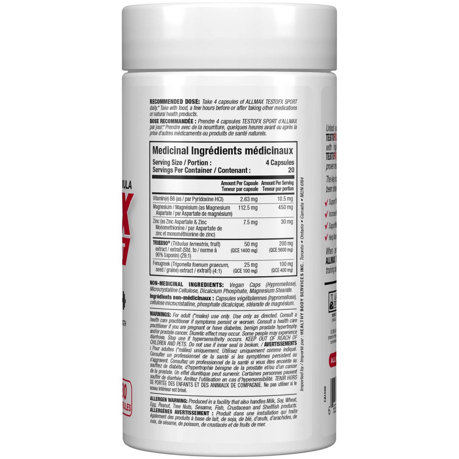 thumbnail image 3 of Allmax TestoFX Sporte, 3 of 7