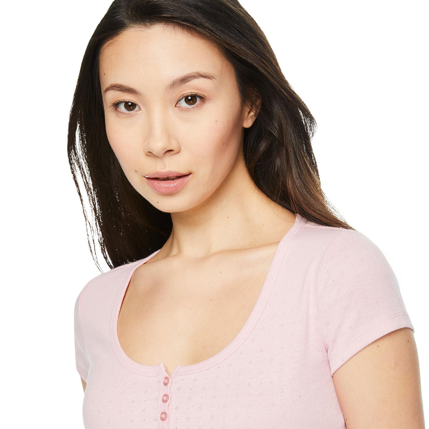 T-shirt henley No Boundaries pour femmes