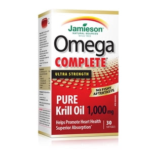 Jamieson Omega Des softgels d'huile super krill, 1000 mg, Ultra Résistance