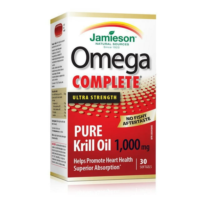 Jamieson Omega Complete Super Krill Oil Softgels, 1000 mg, Ultra Strength