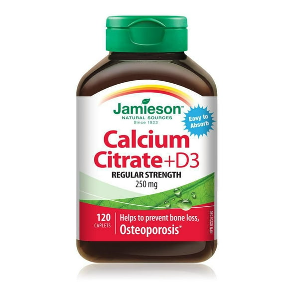Jamieson Calcium Citrate Plus Vitamin D3 Caplets