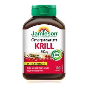 Jamieson Omega Des softgels d'huile super krill, 500 mg, concentration supplémentaire