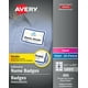 Avery® Badges flexibles pour imprimantes à laser ou jet d'encre, Bleu Bordure, 3⅜" x 2⅓" – image 1 sur 2
