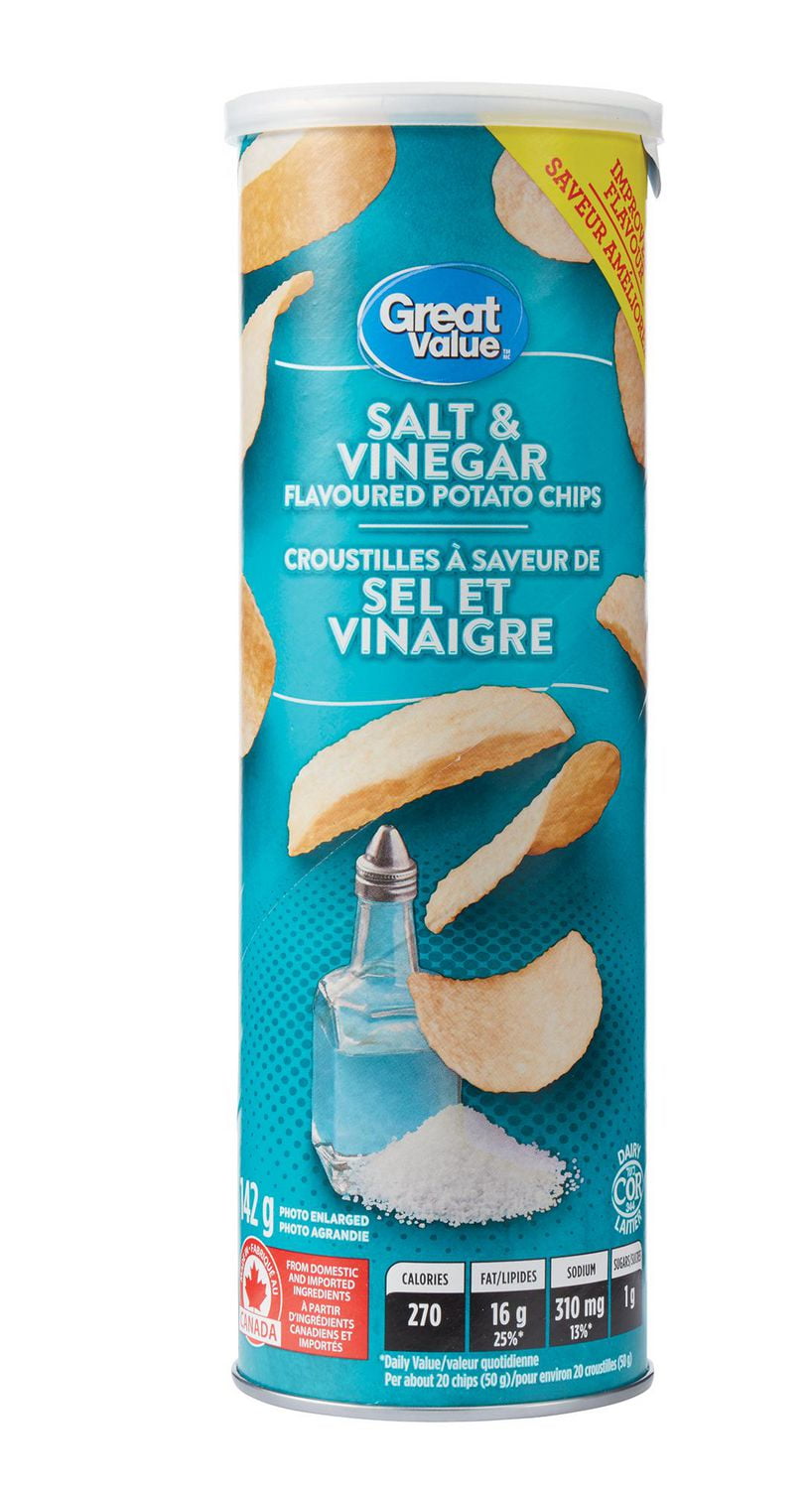 Great Value Salt & Vinegar Flavoured Potato Chips Walmart Canada