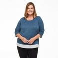 thumbnail image 1 of Penmans Plus Women's 3/4 Sleeve Fooler Top, 1 of 6