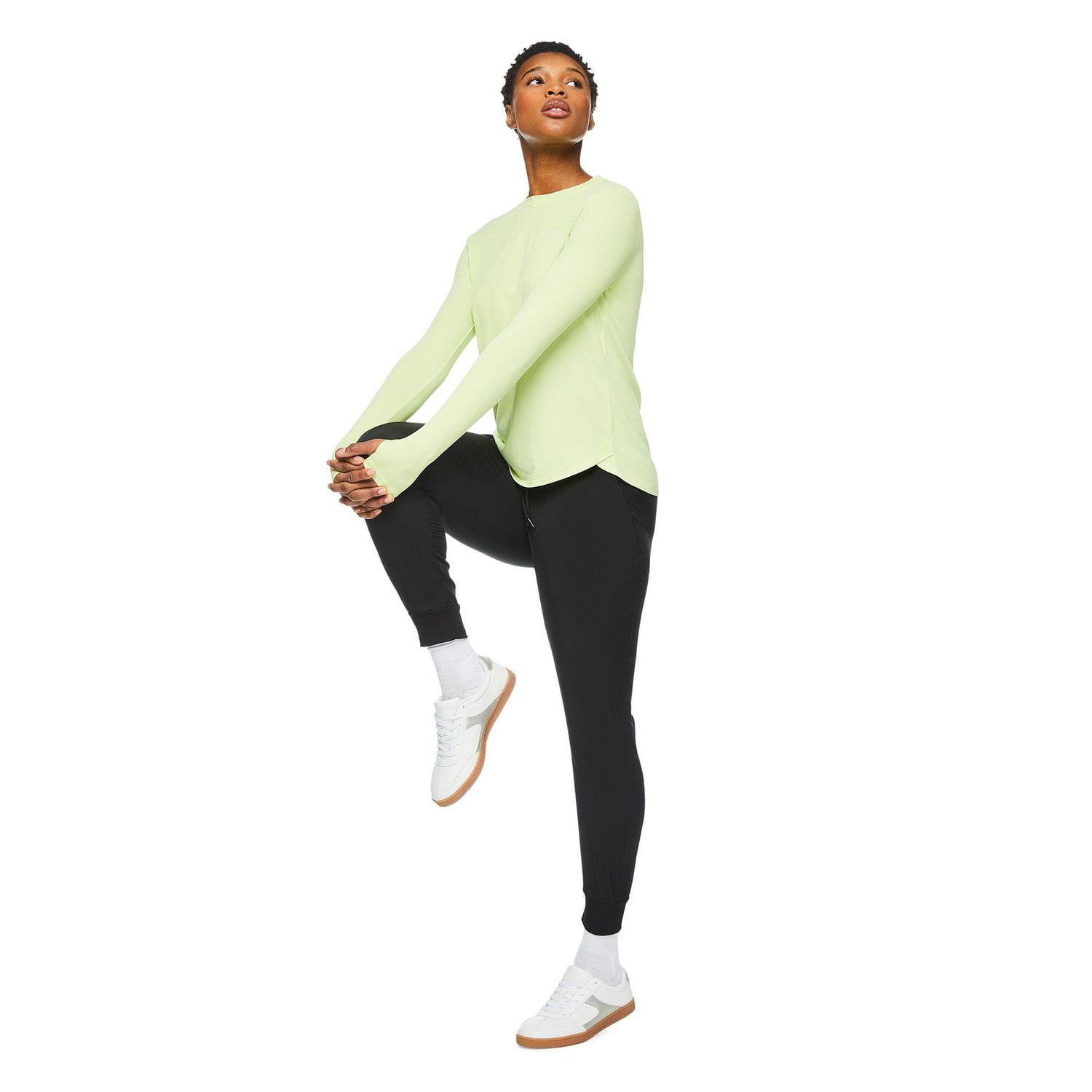 Athletic Works Women's Ribbed Cuff Woven Jogger, Sizes XS-XXL