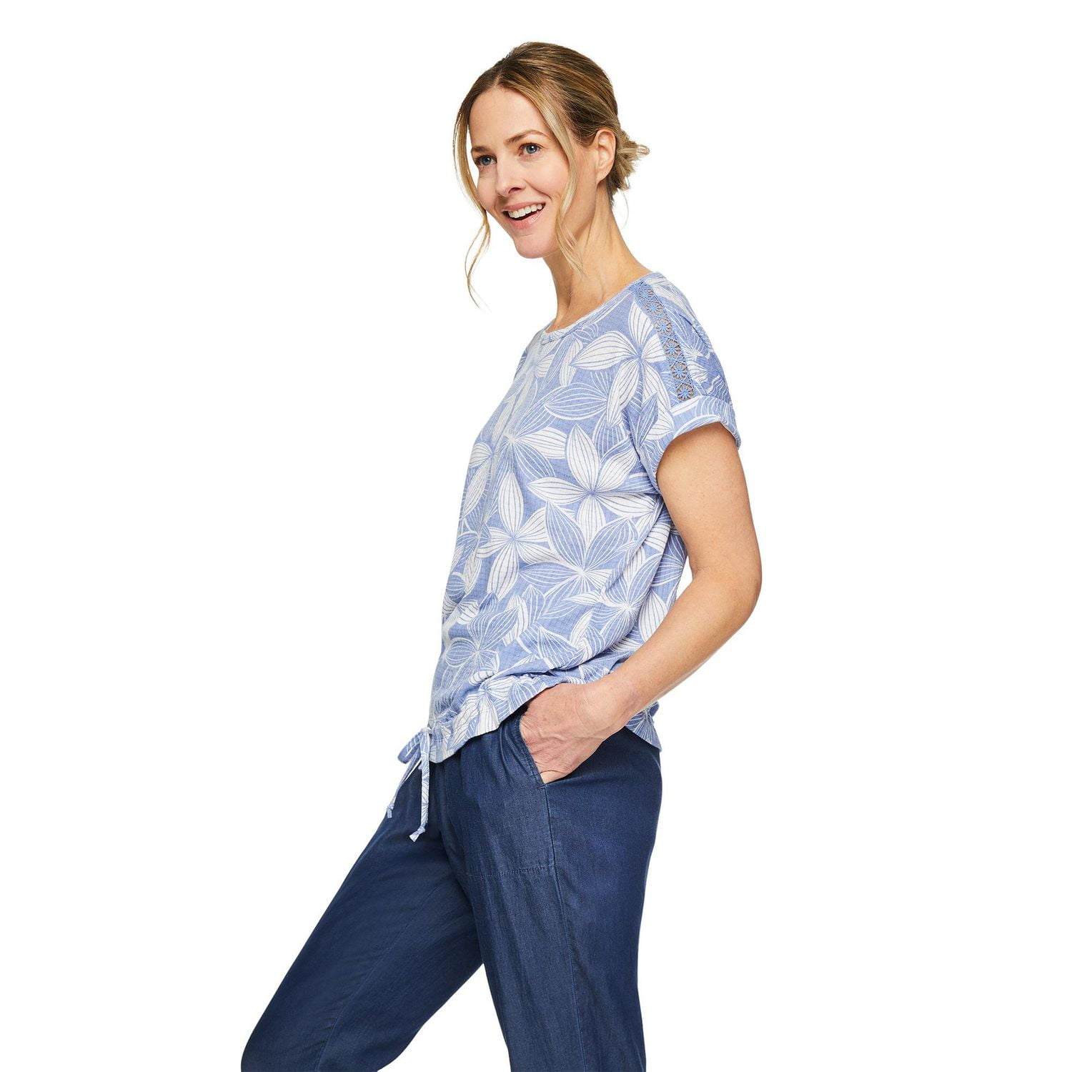 Haut à ceinture nouée Iyla pour femmes Tailles P-TTG