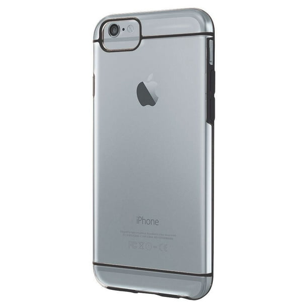 Étui rigide transparent iHome pour iPhone 6, noir