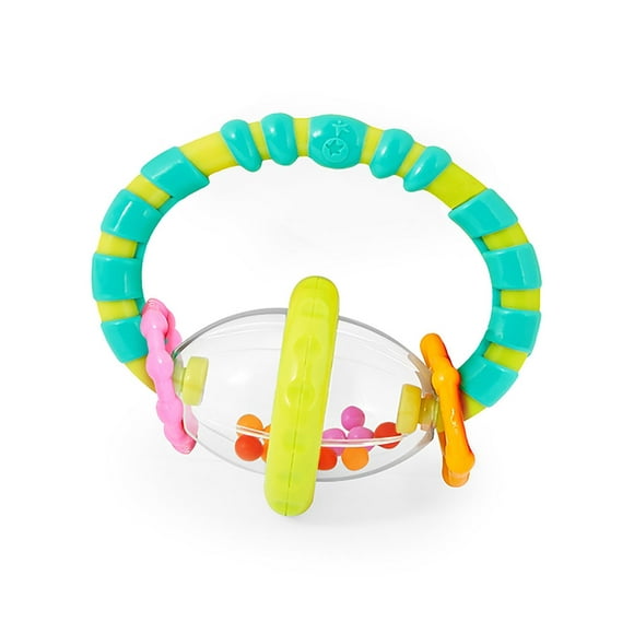 Bright Starts Grab & Spin Rattle Toy, 3 months to 3 years
