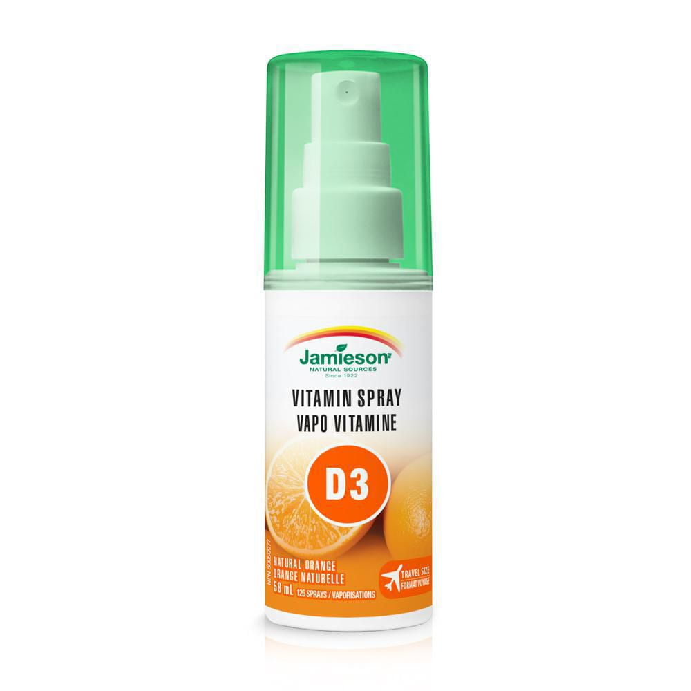 Jamieson Laboratories Jamieson Vitamin D3 Spray, 1000 IU, Natural Orange Flavour, 58 mL