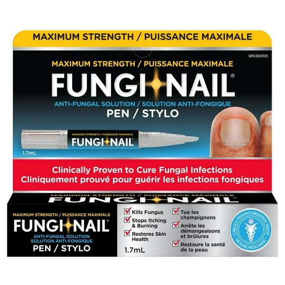 Fungi-Nail Pen Applicator Anti-Fungal Solution, Relieves Buring and Itching, Clinically Proven To Cure Fungal Infections, 1.7 ml