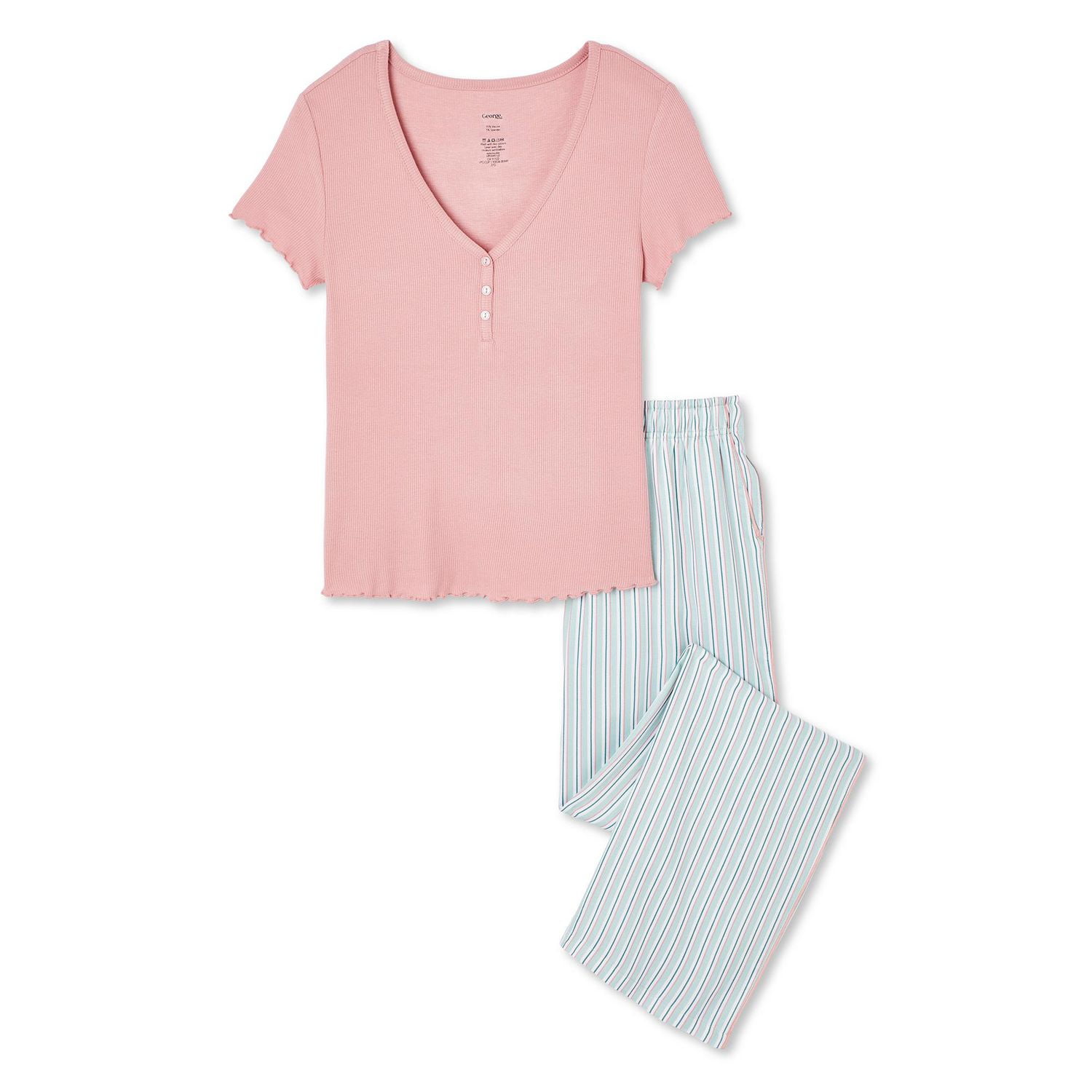 George Women's Rib Pajama 2-Piece Set