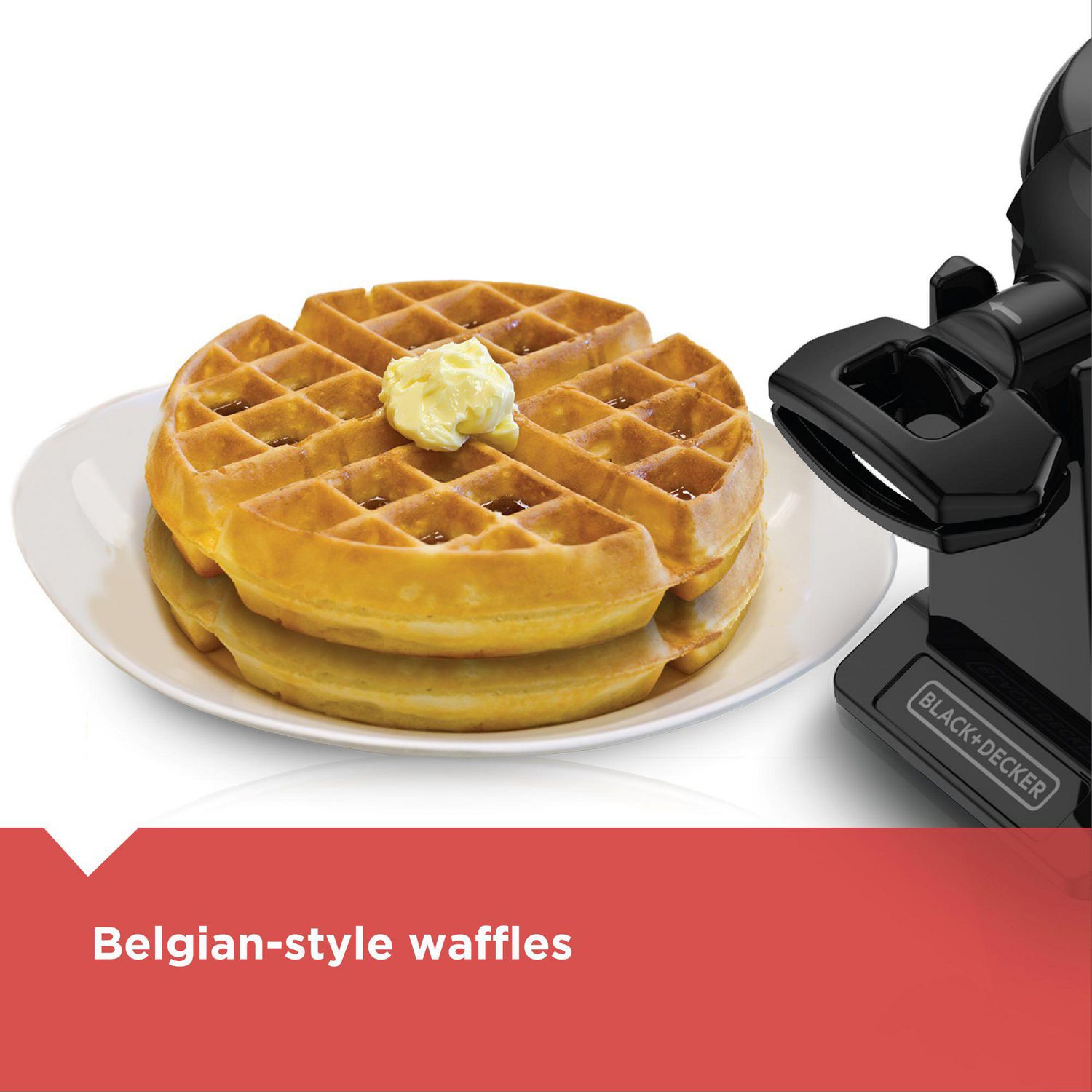 Black Decker Double Flip Waffle Maker Blk WMD200BC Walmart.ca