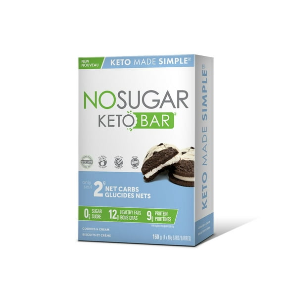 No Sugar Keto Bar Cookies & Cream