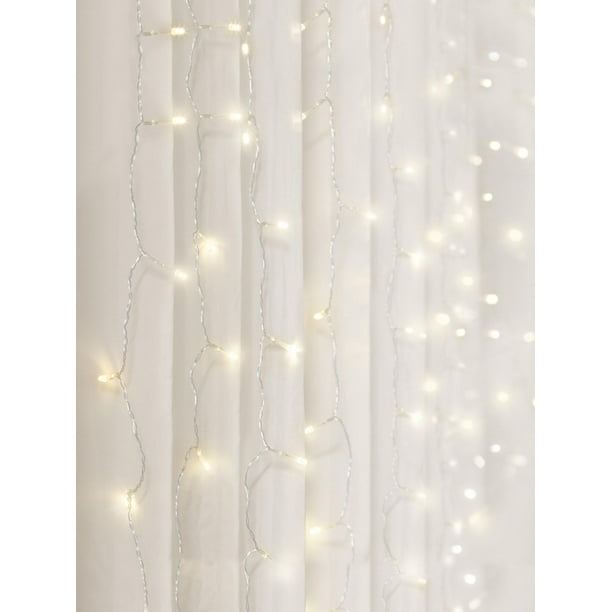 Lumières de Rideau Merkury Éclairage LED en Cascade Blanc Chaud Blanc chaude rideau lumineux