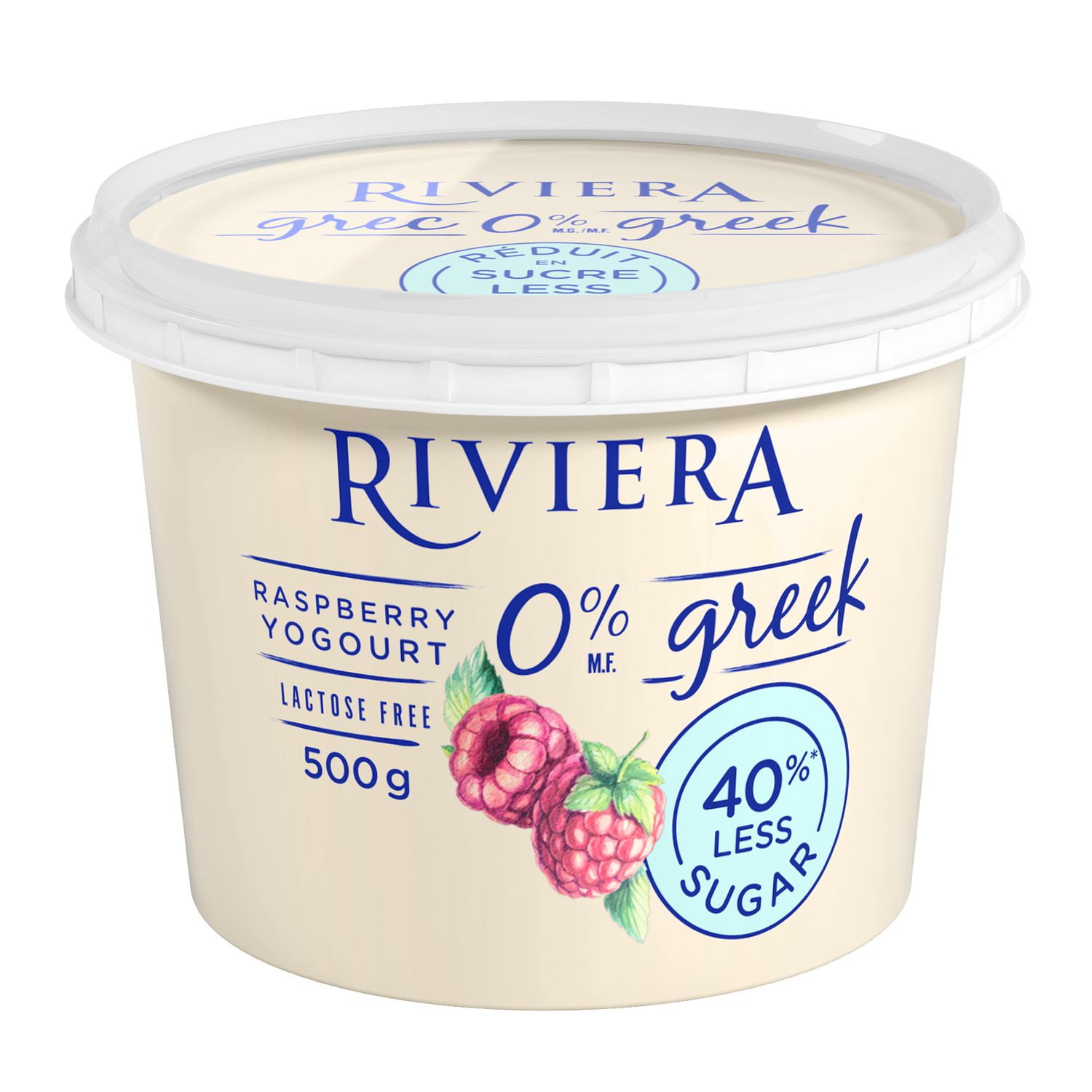 Riviera Greek Reduced Sugar Raspberry Yogourt Walmart Canada