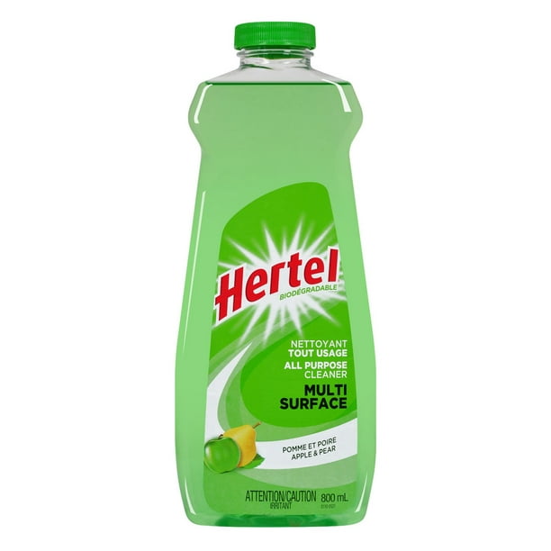 Nettoyant à multi-surface biodégradable Hertel à tout-usage au parfum de pomme et poire