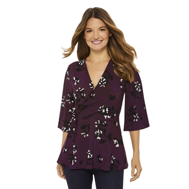 George Women's Wrap Top with Full Sleeves - Walmart.ca