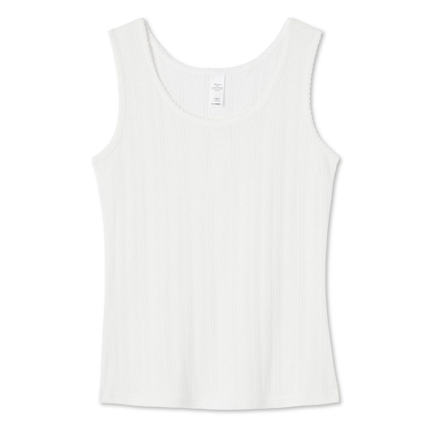 George Women's Pointelle Rib Cami, Sizes S-XL